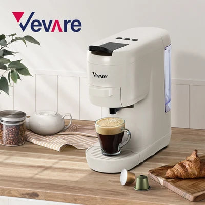 CM-3IN1-A1-MW Vevare Capsule Coffee Machine 19 Bars 3in1 Nespresso/Dolce-Gusto Maker