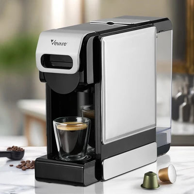 CM-5IN1-A2-BK Vevare 5 in 1 Capsule Coffee Machine 19Bar Nespresso Dolce-Gusto Pod K-Cup Maker