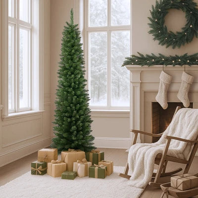 CMT-GN-SLIM-WELL-6FT Tinseltown Slim Christmas Tree 1.8M 6FT Xmas Trees Decoration Green