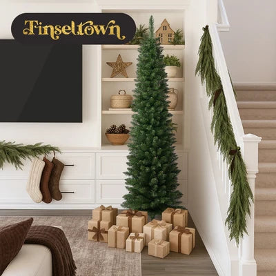 CMT-GN-SLIM-WELL-6FT Tinseltown Slim Christmas Tree 1.8M 6FT Xmas Trees Decoration Green