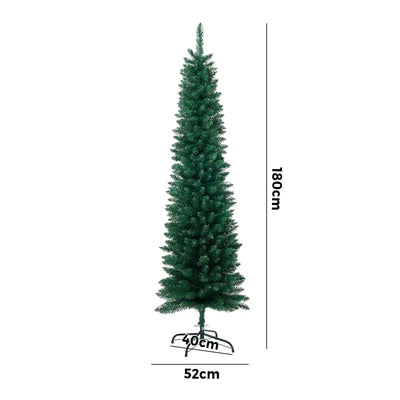 CMT-GN-SLIM-WELL-6FT Tinseltown Slim Christmas Tree 1.8M 6FT Xmas Trees Decoration Green