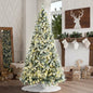 CMT-HS-LEDSK-WELL-7FT Tinseltown LED Christmas Tree 2.1M 7FT with Tree Skirt Light Snow-sprayed Green