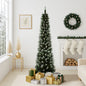 CMT-SN-SLIM-WELL-6FT Tinseltown Slim Christmas Tree 1.8M 6FT Xmas Trees Decoration Green and White