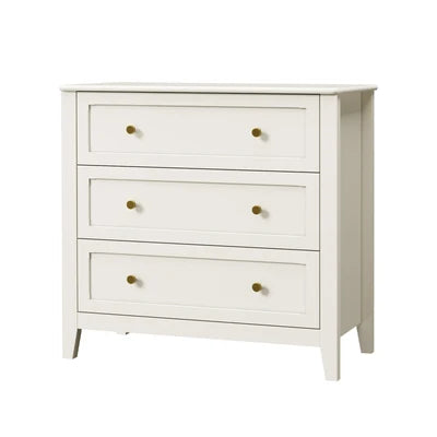 COD-FINE-3D-WH Oikiture 3 Chest Of Drawers Dresser Metal Handle Bedroom Storage White