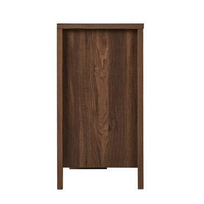 COD-NAVI-6D-WN Oikiture 6 Chest Of Drawer Lowboy Dresser Storage Handle-Free Bedroom Walnut