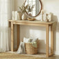 CST-EASY-WD Oikiture Console Table Narrow Hall Entryway Desk Sofa Table Display Shelf