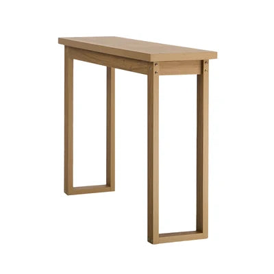 CST-EASY-WD Oikiture Console Table Narrow Hall Entryway Desk Sofa Table Display Shelf