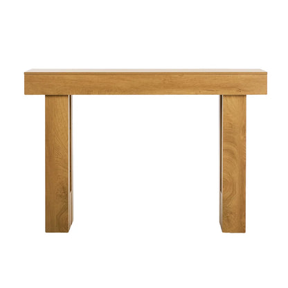 CST-GLOW-WD Oikiture Console Table Hallway Narrow Sofa Side Desk Storage Rack Behind