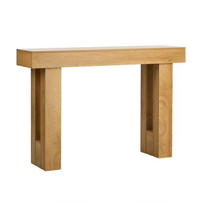 CST-GLOW-WD Oikiture Console Table Hallway Narrow Sofa Side Desk Storage Rack Behind