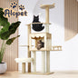 CTR-W-B9-SC-WD-135 Alopet Cat Tree Scratching Post Tower Condo Scratchers Kitten Furniture 131cm
