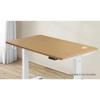 DB-SLIM-12-OAK Oikiture Standing Desk Top Adjustable Electric Desk Board Computer Table OAK