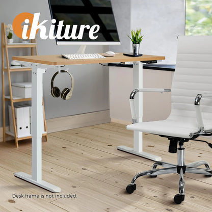 DB-SLIM-12-OAK Oikiture Standing Desk Top Adjustable Electric Desk Board Computer Table OAK