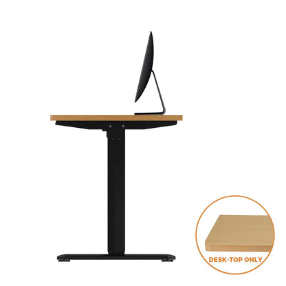 DB-SLIM-12-OAK Oikiture Standing Desk Top Adjustable Electric Desk Board Computer Table OAK