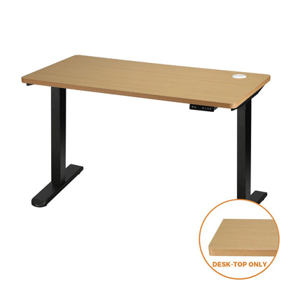 DB-SLIM-12-OAK Oikiture Standing Desk Top Adjustable Electric Desk Board Computer Table OAK