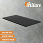 DB-14-BK Oikiture Standing Desk Top with Drilled Hole Black 140x70cm
