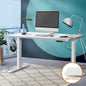 DB-14-WH Oikiture Standing Desk Top with Drilled Hole White 140x70cm