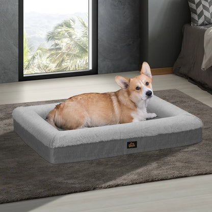 DB-B2-6EGSF-8013-GY Alopet Orthopedic Dog Sofa Beds Pet Cat Calming Mat Washable Removable Medium
