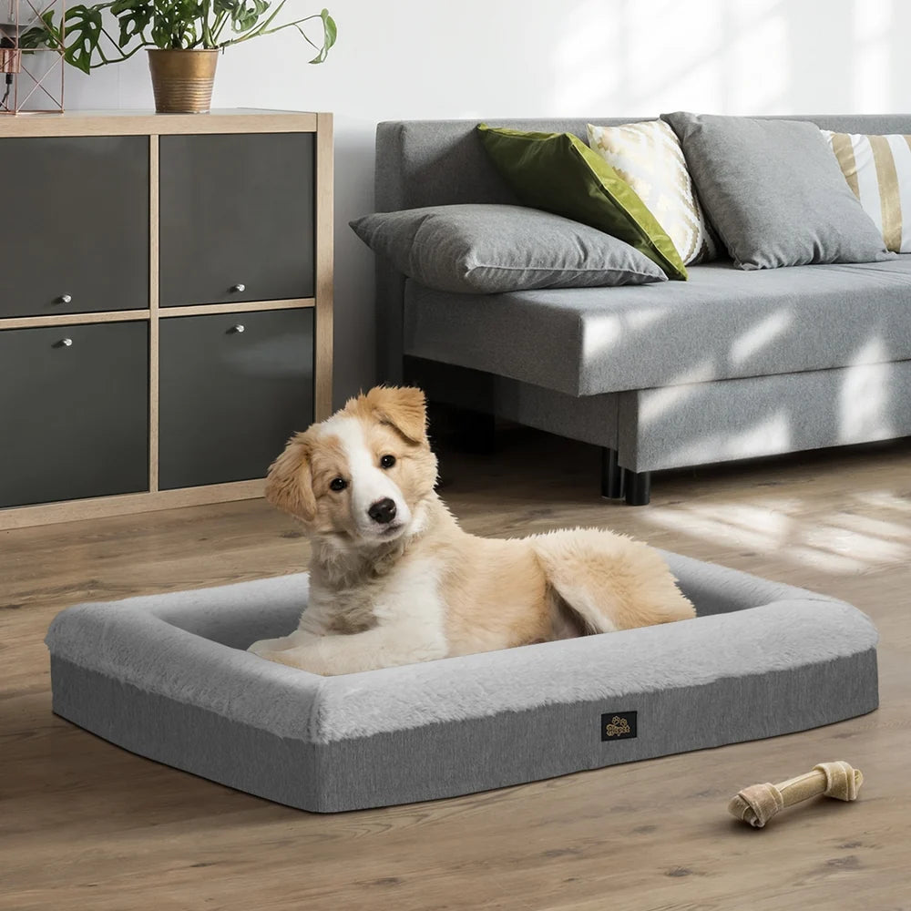 DB-B2-6EGSF-8013-GY Alopet Orthopedic Dog Sofa Beds Pet Cat Calming Mat Washable Removable Medium