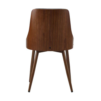 DCH-AIC-BENS-BK-2PC Oikiture Dining Chairs Kitchen Lounge Cafe Seat Retro PU Leather x2 Black