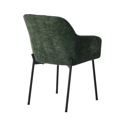DCH-JORN-CH-GN-2PC Oikiture 2x Dining Chairs Kitchen Accent Armchairs Chenille Fabric Green
