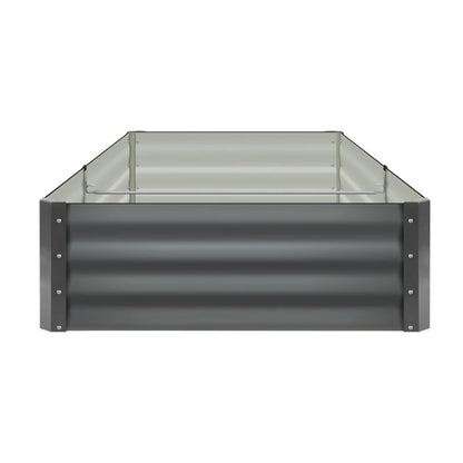 GB-30-15090-GY-2PC Livsip Garden Bed Raised Instant Planter x 2 Galvanised Steel 150 x 90 x 30CM