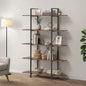 DS-5S-120-BR Oikiture 5 Tier Display Shelf Stand Bookshelf Metal Storage Industrial 1.2m