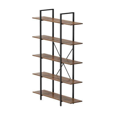 DS-5S-120-BR Oikiture 5 Tier Display Shelf Stand Bookshelf Metal Storage Industrial 1.2m