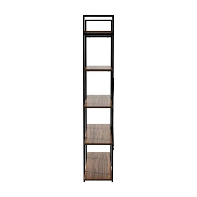 DS-5S-120-BR Oikiture 5 Tier Display Shelf Stand Bookshelf Metal Storage Industrial 1.2m