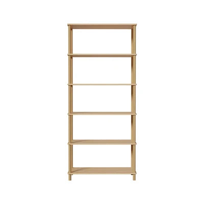 DS-BOHO-5TIER-WD Oikiture Bookshelf 5 Tier Display Shelf Storage Shelves Stand Rack Natural