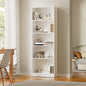 DS-COMO-5S-WH Oikiture Bookshelf Display Shelf 5-Tier White