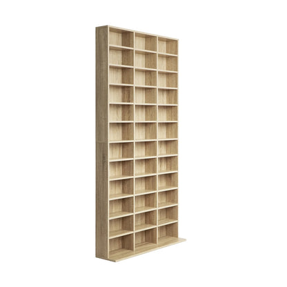 DS-MIDI-WD-AB Display Shelf Bookshelf Bookcase CD DVD Storage Media Stand Rack Oak