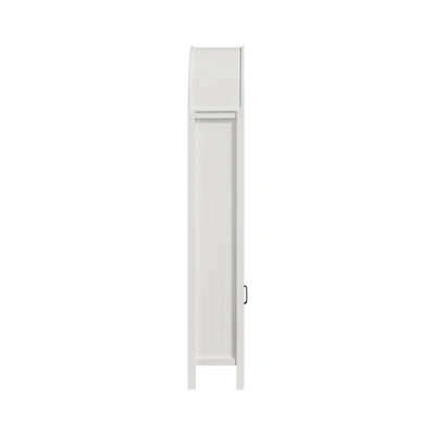 DS-XF-ARCH-2D-WH Oikiture Arched Bookshelf Display Shelf Bookcase Bookshelves Storage White