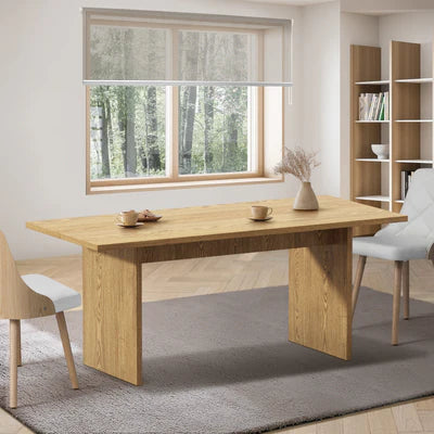DTB-ALAN180-WD-AB Oikiture 180cm Dining Table Rectangular Kitchen Dining Table Timber Natural
