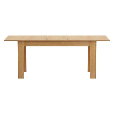 DTB-EX200-WD-AB Oikiture 200cm Extendable Dining Table Kitchen Restaurant Cafe Table Natural