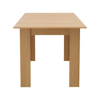 DTB-EX200-WD-AB Oikiture 200cm Extendable Dining Table Kitchen Restaurant Cafe Table Natural