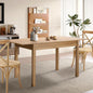 DTB-KAKA-EX160-WD-AB Oikiture 160cm Extendable Dining Table Wooden Rectangular Kitchen Table Natural