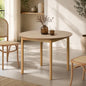 DTB-NN-D100-WD Oikiture Wooden Dining Table 100cm Round Table 4 Seater Pine Wood Legs Natural