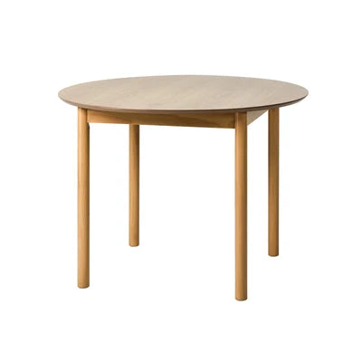 DTB-NN-D100-WD Oikiture Wooden Dining Table 100cm Round Table 4 Seater Pine Wood Legs Natural