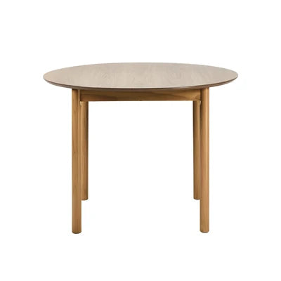 DTB-NN-D100-WD Oikiture Wooden Dining Table 100cm Round Table 4 Seater Pine Wood Legs Natural