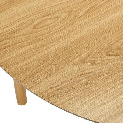 DTB-NN-D100-WD Oikiture Wooden Dining Table 100cm Round Table 4 Seater Pine Wood Legs Natural