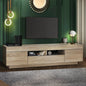 EU-B6-180-WD Oikiture TV Cabinet Entertainment Unit Stand Storage Drawer White Wooden 180cm