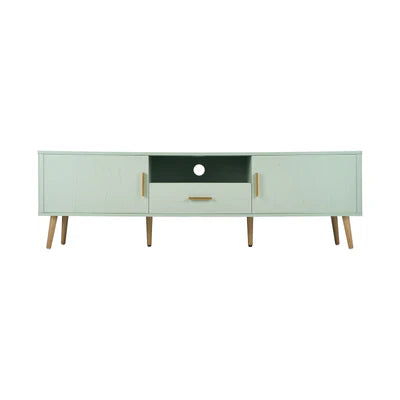 EU-TOMX-160-GN-AB Oikiture TV Cabinet Entertainment Unit Stand 160cm Storage Drawer Shelf Green