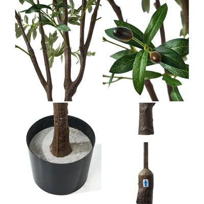 FP-A1-OT-150 Livsip 150cm Artificial Olive Tree Lifelike Faux Potted Plants Home Garden Decor