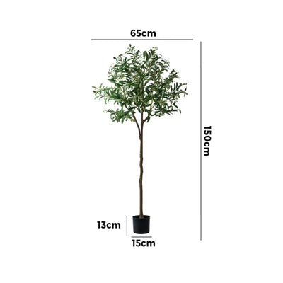 FP-A1-OT-150 Livsip 150cm Artificial Olive Tree Lifelike Faux Potted Plants Home Garden Decor