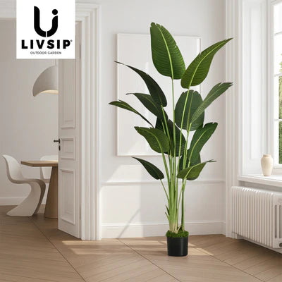 FP-A10-TP-180 Livsip 180cm Artificial Bird of Paradise Plant Fake Palm Tree Home Garden Decor