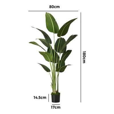 FP-A10-TP-180 Livsip 180cm Artificial Bird of Paradise Plant Fake Palm Tree Home Garden Decor