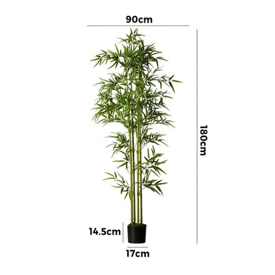 FP-A7-BM-180 Livsip 180cm Artificial Bamboo Tree Lifelike Faux Potted Plant Home Garden Decor