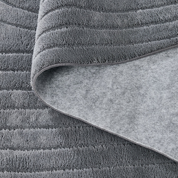 FR-JAC-SL-A-2029 Oikiture Geometric Arch Jacquard Area Rug Modern Floor Carpet 200X290cm Grey