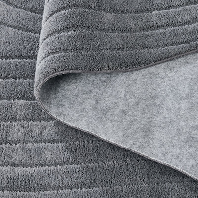 FR-JAC-SL-A-2838 Oikiture Geometric Arch Jacquard Area Rug Modern Floor Carpet 280X380cm Grey