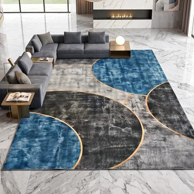 FR-PFW-GEO-A-2838 Oikiture Abstract Geometric Area Rug Washable Low Pile Carpet Decor 280X380cm
